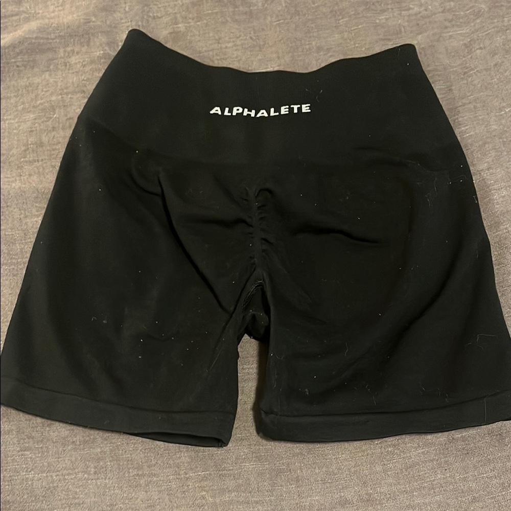 Alphalete Black Bike Shorts High-Rise Athletic Wear